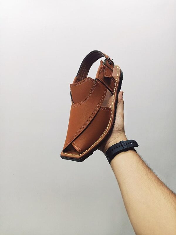 Peshawari Chappal,  Beige - Image 8