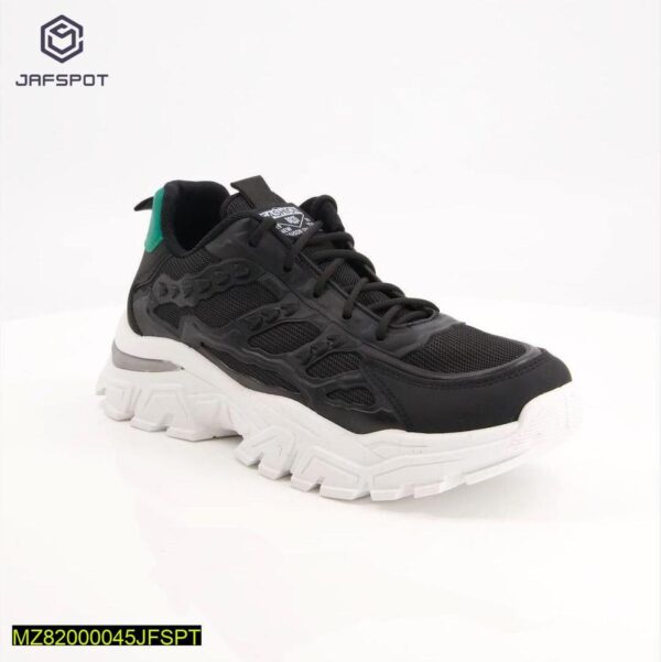 Leather Sneakers, Black - Image 4