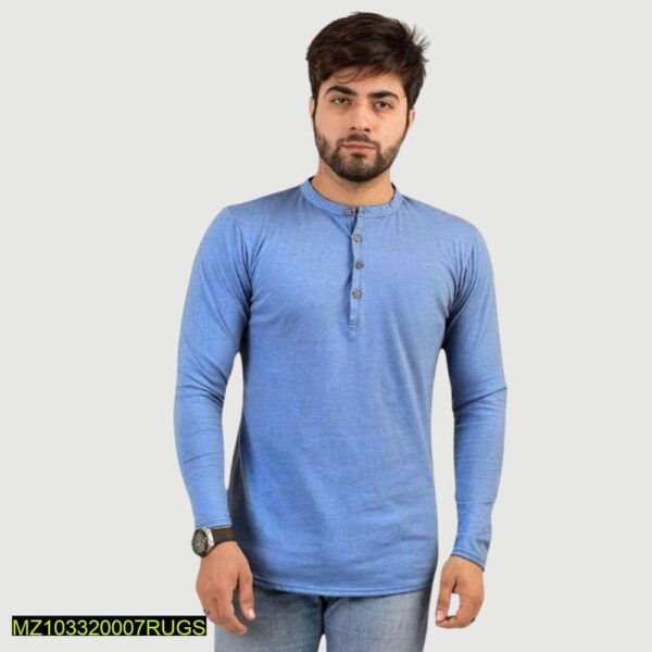 Cotton Jersey Round Neck Shirt Maroon - Image 4