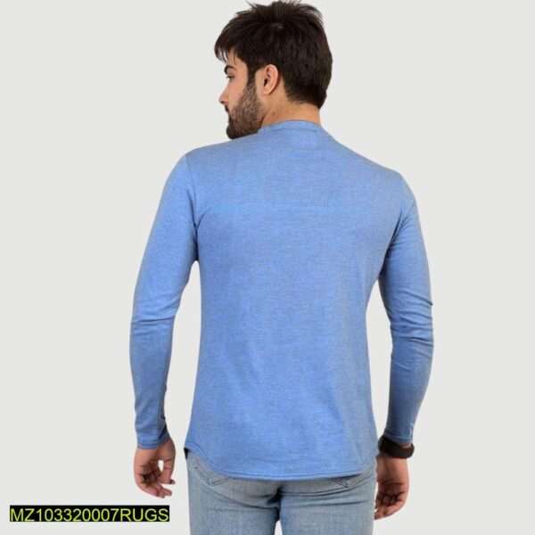 Cotton Jersey Round Neck Shirt Maroon - Image 5