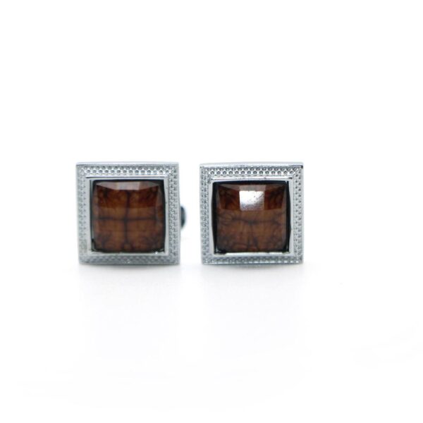 Classic Cufflinks Dark Brown - Image 3