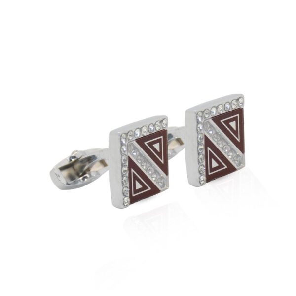 Vintage Cufflinks  Silver & Black - Image 4