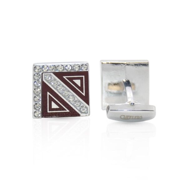Vintage Cufflinks  Silver & Black - Image 3