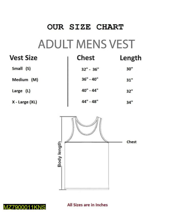 Men's Cotton Vest Small Pack of 3 - Image 2
