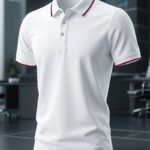 Cotton Jersey Plain Polo Shirt White