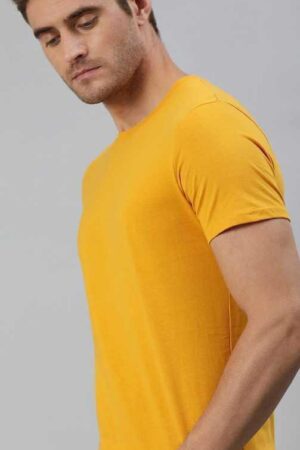 Cotton Jersey Plain Shirt Yellow