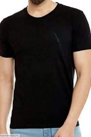 Cotton Jersey Plain Shirt Black