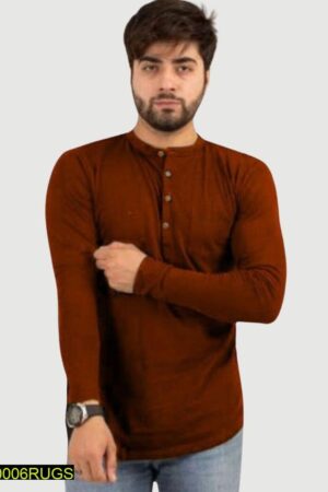 Cotton Jersey Round Neck Shirt Maroon