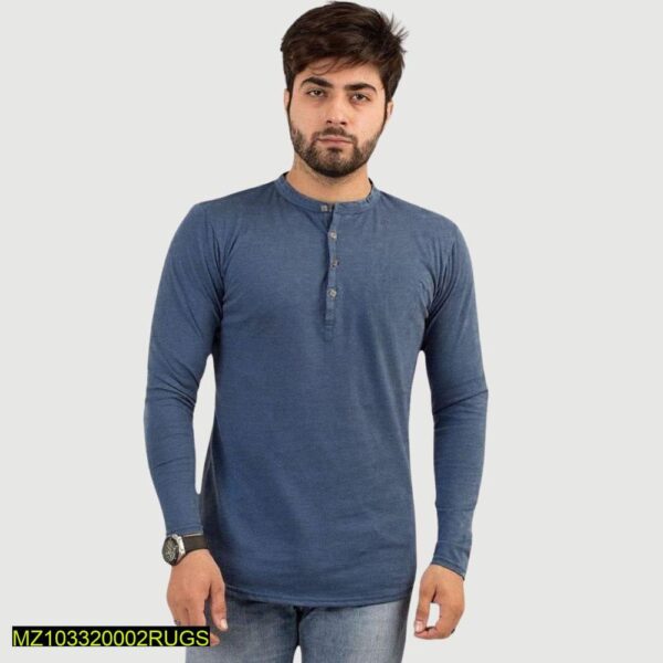 Cotton Jersey Round Neck Shirt Maroon - Image 17