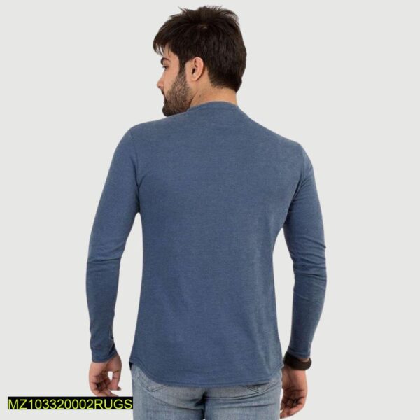 Cotton Jersey Round Neck Shirt Maroon - Image 19
