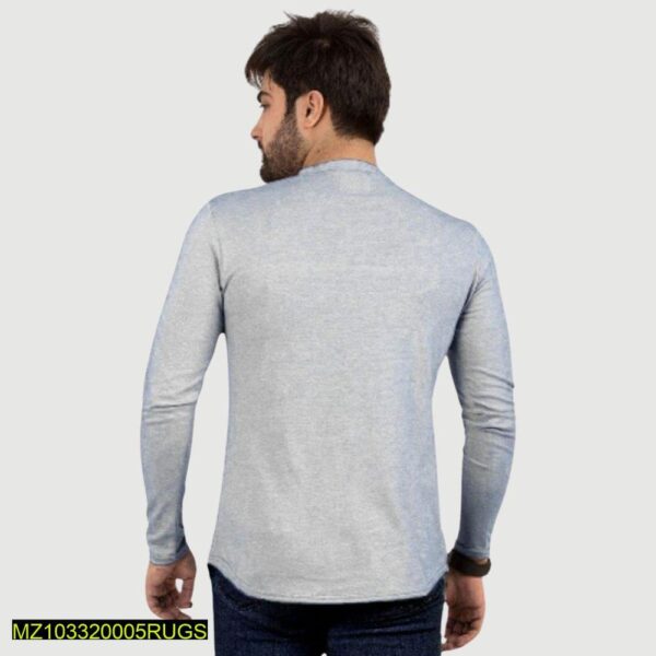 Cotton Jersey Round Neck Shirt Maroon - Image 18