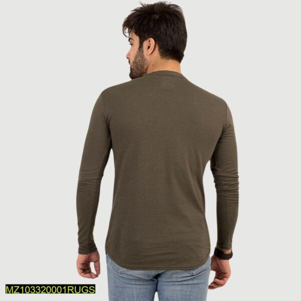 Cotton Jersey Round Neck Shirt Maroon - Image 11