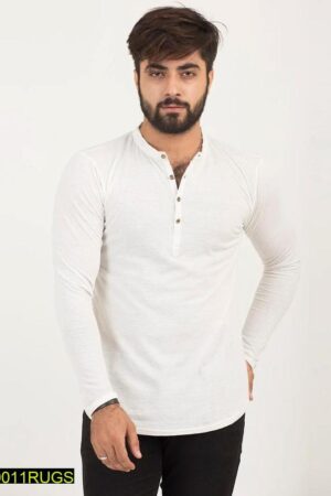 Cotton Jersey Round Neck Shirt White