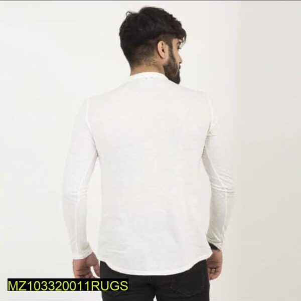 Cotton Jersey Round Neck Shirt Maroon - Image 10