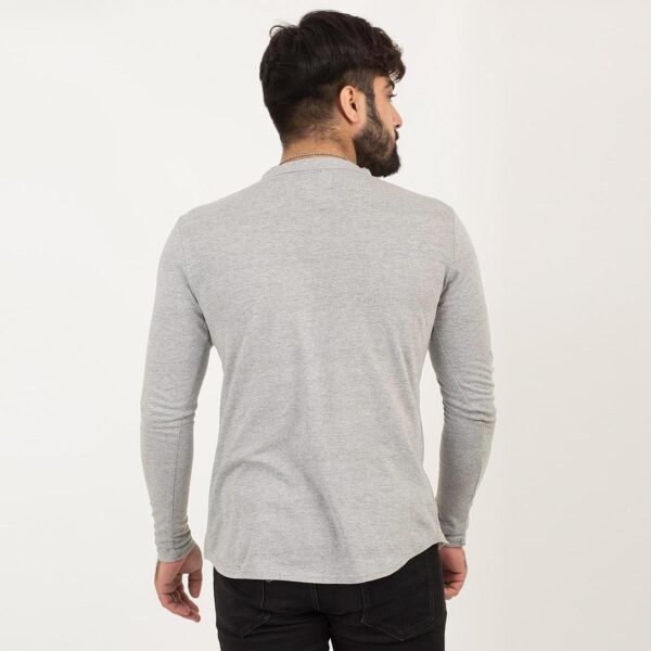 Cotton Jersey Round Neck Shirt Maroon - Image 7