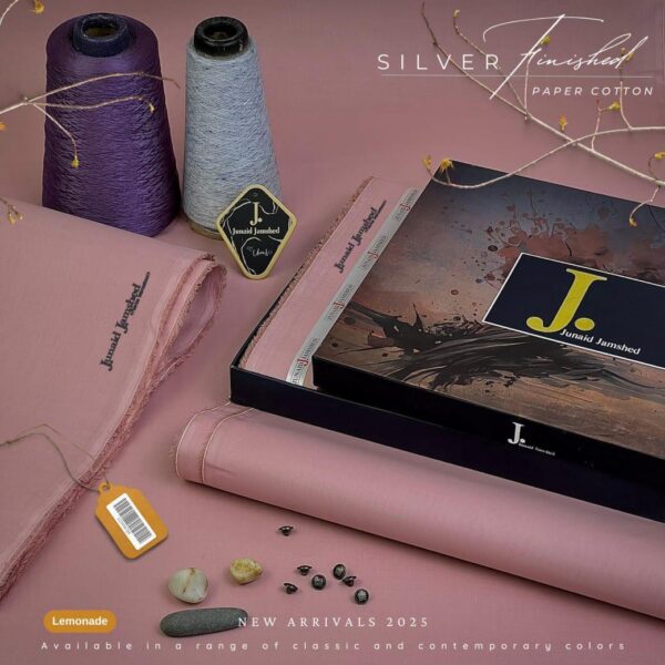 Paper Cotton Plain Suit- Pinkish - Image 3