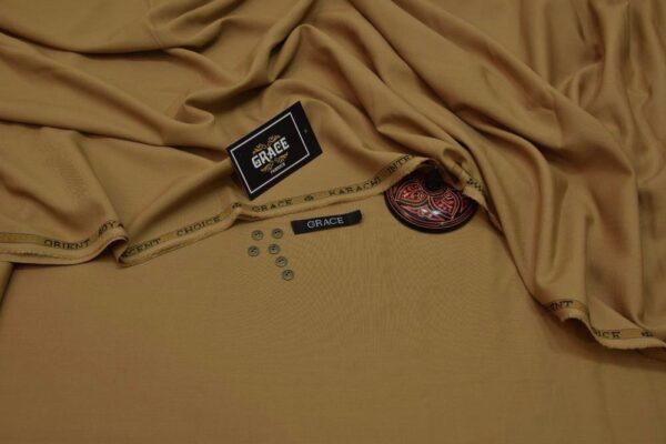 Unstitched Wash And Wear  - Camel - Image 3