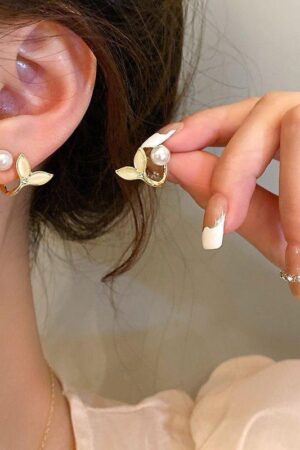 Funky Gold Plated Rhinestone Studs