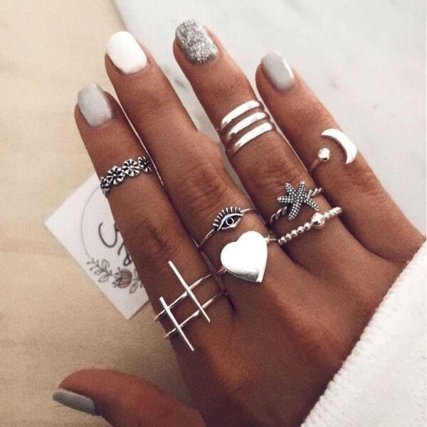 10 Pc Rings Set For Women And Girls