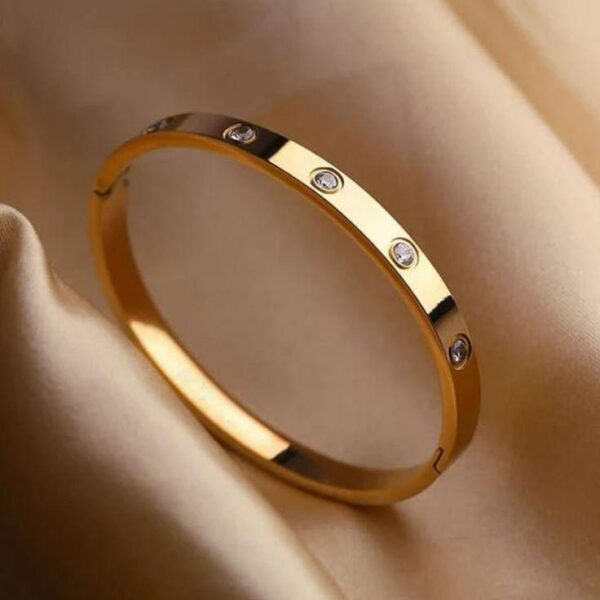 Gold Plated Stones Kara - Image 2