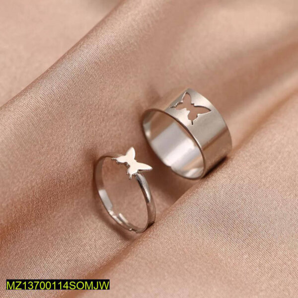 Trendy Couple Butterfly Rings