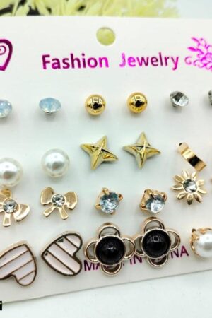 Alloy Earrings, Pack of 12
