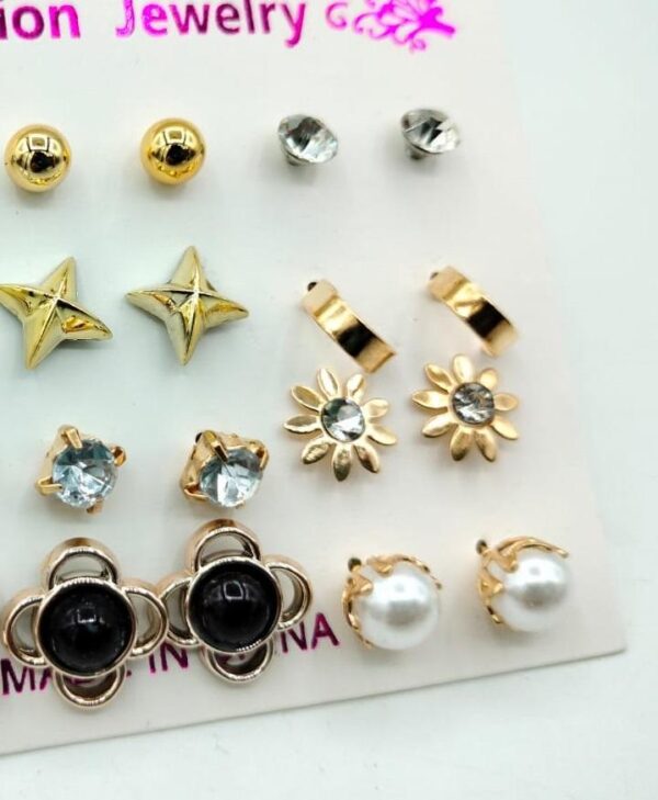 Alloy Earrings, Pack of 12 - Image 5
