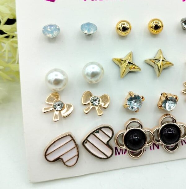 Alloy Earrings, Pack of 12 - Image 4