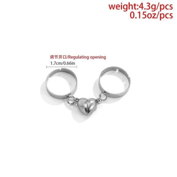 Trendy Magnetic Couple Rings - Image 3