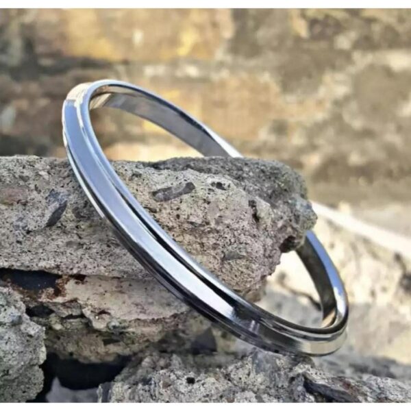 Stylish Silver Kara Bangle for Men | Unique Design | 1 Pc - Image 4
