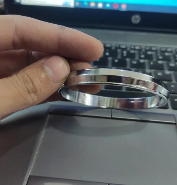 Stylish Silver Kara Bangle for Men | Unique Design | 1 Pc - Image 3