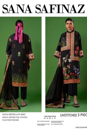 3 Pcs Women's Unstitched Printed Suit