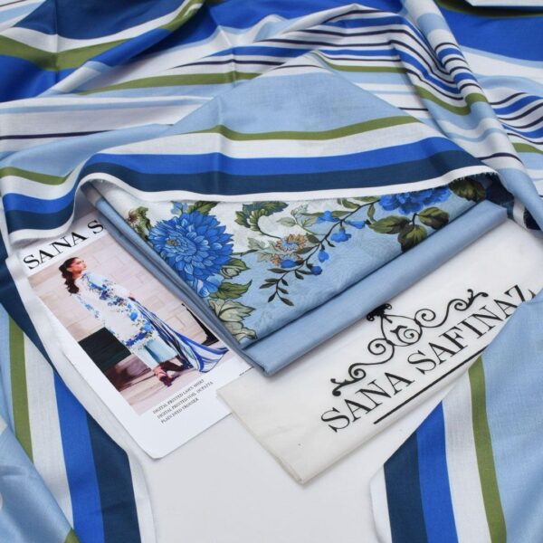 3 Pcs Women's Unstitched Printed Suit - Image 3