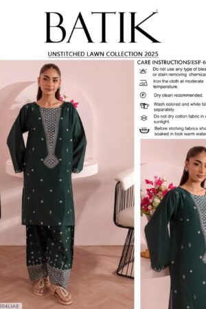 2 Pcs Women's Unstitched Embroidered Suit