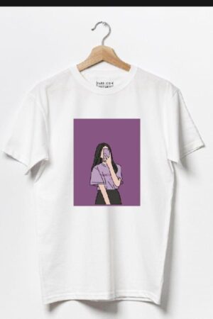 Stylish Printed Round Neck T-Shirt for Women - 1 Pc
