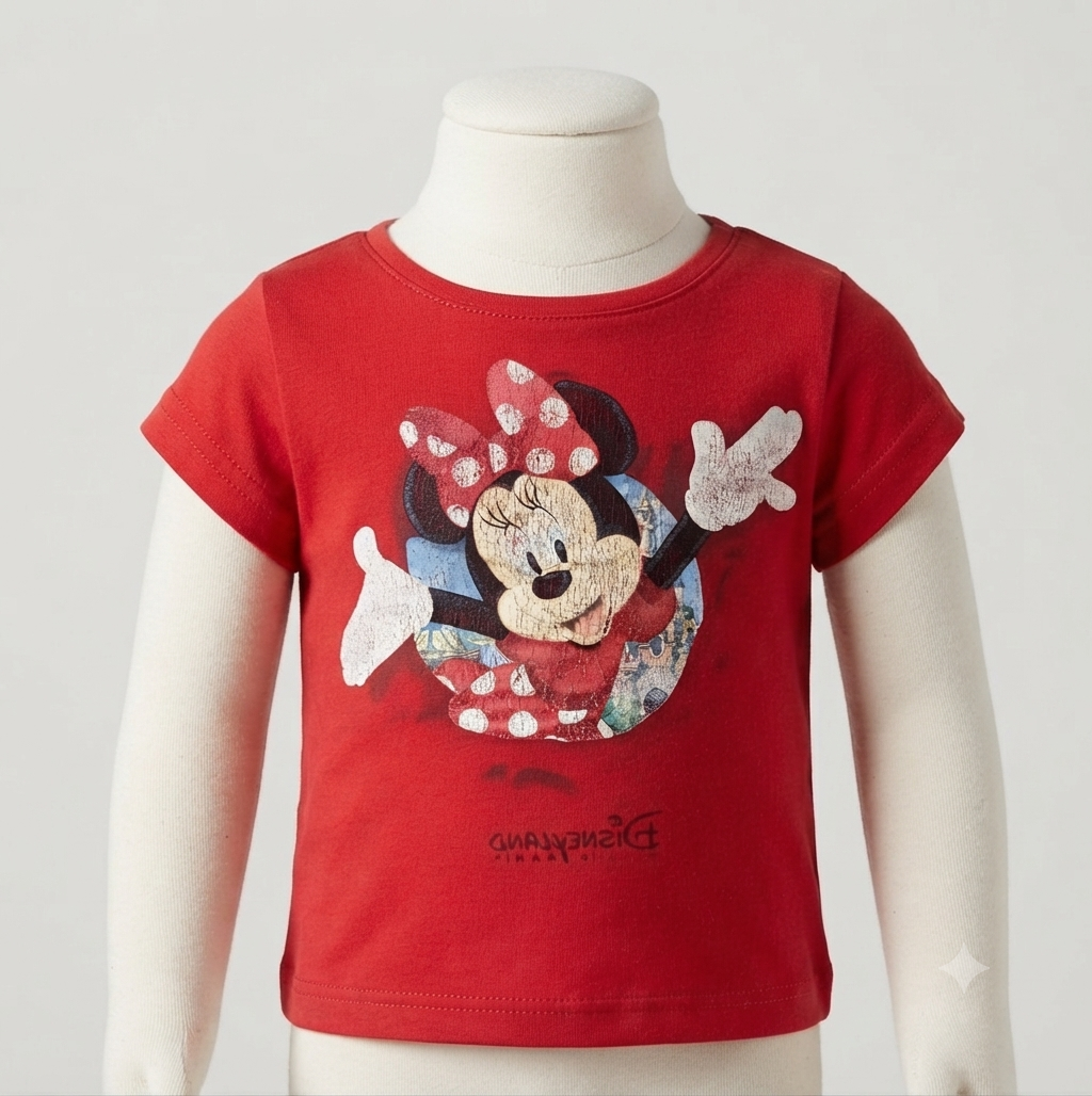 Disneyland Paris Red Minnie Mouse Baby T-Shirt