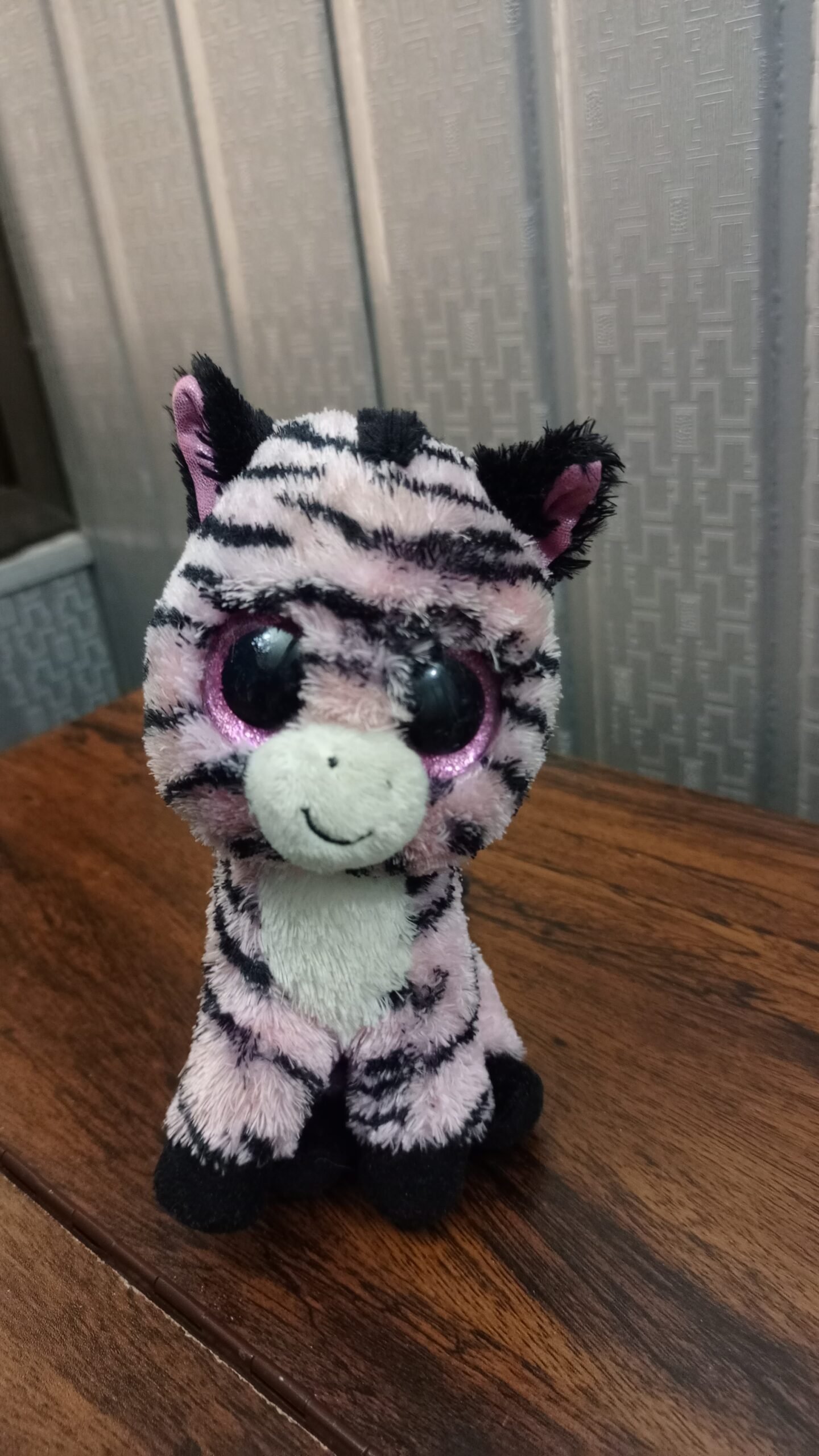 Ty Beanie Boos Pink and Black Zebra Plush Toy (Trixie or similar style)
